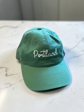 MAD Engine Portland Script Baseball Cap in Teal Green